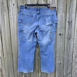 Duluth Trading‎ Co Carpenter Jeans Size 42x30 Heavy Duty Workwear Denim